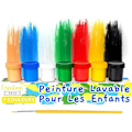 Miniatyrbild 1 av 4: Tvättbar fingerfärg för barn - 7x20ml - Creative Leisure - Basic Vibrerande intensiva pigmenterade färger - Snabbtorkande matt effekt Flerfärgad