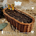Miniatyrbild 2 av 4: Creative Home flätad blomkruka | 35 x 11 x 11 cm (+-- 2 cm) | Förvaring av blomkrukor | Blomlåda | Växtkruka kastanj