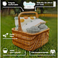 Miniatyrbillede 4 af 4: Flettet kurv - KREATIVT HJEM - Rektangulær - Brun - 42x32x40cm - 100 % naturlig - Bæredygtig kastanj