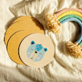 Miniatyrbillede 2 af 4: Rundt MDF-panel - CREATIVE DECO - Sæt med 10 - Diameter 20 cm - Råtræ til gør-det-selv og gravering Beige, naturlig
