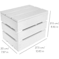Miniatyrbillede 4 af 4: Opbevaringsboks - CREATIVE DECO - Vintage - Fyrretræ - 27,5 x 20 x 21,5 cm - Hvid Vit