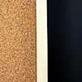 Miniatyrbillede 3 af 4: Magnetisk korkplade - 90 x 60 cm - og sort skiferkridt - Fyrretræ - Panel til kontor