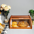 Pikkukuva 4 / 6: Creative Home Leppäleipälaatikko | 38 x 28,5 x 17,5 cm | Leipälaatikko | Puinen leipälaatikko | Puinen laatikko | Leipäkori Al