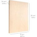 Pikkukuva 4 / 4: Creative Deco 5 x A4 vaneri 24mm | 300 x 210 x 24 mm | Raaka koivulevy | Laserleikkauspaneeli | Pyrografinen kaiverrus Naturligt beige