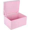 Pikkukuva 1 / 4: Creative Deco XXL vaaleanpunainen puinen säilytyslaatikko - 40 x 30 x 24 cm - kannella Rosa