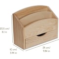 Miniatyrbillede 2 af 4: Organizer med 2 rum og skuffe - Creative Deco - 25 x 10 x 20,5 cm