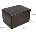 Miniatyrbillede 3 af 4: Træopbevaringsboks til at dekorere brun - Creative Deco - XXL - 40 x 30 x 24 cm - Naturlig - Uslebet Brun