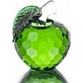 Kristalläpple Brevvikt Konstglas Frukt Samlarobjekt, Grönt Äpple 40mm