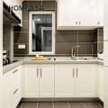 Miniatyrbillede 2 af 5: IHOMCASA Nordisk Stil Messing Sort Valnød Møbelhåndtag Trægreb Skab Garderobe Kommode Skoskuffe Skabsknapper