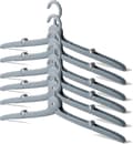 6-pack Foldable Plastic Clothes Hangers, Windproof and Space-Saving, Travel Hangers for Camping