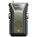 Miniatyrbilde 1 av 4: Nødradio, bærbar værrradio AM/FM/WB (NOAA), 4000 mAh, Type-C/solcelle/håndsveiv, 3 lademoduser, SOS-alarm
