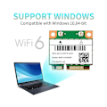 Miniatyrbillede 5 af 5: XJ-Wifi 6 -ax3000h 2974mbps Trådløst Half Mini Pci-e Wifi Kort Bluetooth 5.0 Dual Band 2.4g/5g Wlan Ne