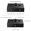 Miniatyrbilde 4 av 5: XJ-3.5mm Audio Switcher, 2 Inngang 1 Utgang/1 Inngang 2 Utgang Audio Splitter Switcher, Audio Switcher Boks