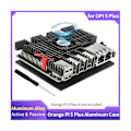 Miniatyrbild 2 av 5: XJ-For Orange Pi 5 Plus Aluminiumfodral Aktiv Passiv Metallkylning Radiator Med Kylfläkt Kylflänsar
