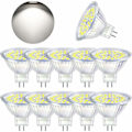 Miniatyrbilde 1 av 5: GU5.3 LED-pære, kaldhvit 6000K, MR16 LED AC DC12V 3W tilsvarende 30W halogen, ikke-dimbar LED-spotlight, 10-pakning [Energiklasse F]