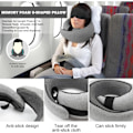 Miniatyrbilde 2 av 5: (Grå) Nakkepute, 2024 Ny Nakkepute, Memory Foam Nakkepute, Kan Oppbevare U-formet Pute, Egnet for Fly, C