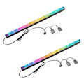 Miniatyrbillede 1 af 5: XJ-2x Computer RGB Farve Lysstrip 5v/3pin Aluminium Kabinet Lys Med Magnetisk Multifarvet RGB LED