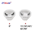 Miniatyrbillede 4 af 5: 10 stk. XML XML2 XPH50 CREE LED-linser med hvid holder 21 mm*13 mm 8 25 30 45 60 90 grader 5050 LED-linse reflektor kollimator