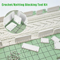 Miniatyrbild 4 av 5: XJ-Foam Blockningsmattor Stickningsförlängningskit Tjocka Exakta Blockningsbrädor Med T-nålar Gör-det-själv Stickning An