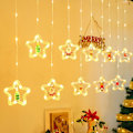 Miniatyrbilde 4 av 4: Julevinduslys, Stjerneform, LED Lyslenke Juledekorasjon, Innendørs Julegardinlys, 120LED 8 Lysmoduser Lys for Utendørs