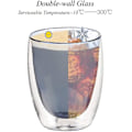 Miniatyrbillede 4 af 4: XJ-Dobbeltvægget glaskaffe. 400 ml Latte-glas. Dobbeltlags glaskaffe