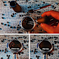 Miniatyrbild 4 av 5: XJ-Espresso-kaffestirr, Barista-distributionsverktyg, 4-nåls Espresso-kaffestirr-set med ställ