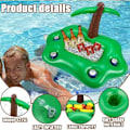 Miniatyrbillede 3 af 4: Oppustelig kopholder til pool, 4 huller, oppusteligt pooltilbehør, ideel til en strandfest