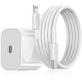 Miniatyrbilde 1 av 4: iPhone hurtiglader USB-C 20W strømadapter med 2m kabel