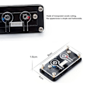 Miniatyrbillede 3 af 5: XJ-2x Desktop Computer Switch Ekstern Strømafbryder Strømknap+genstart Knap Pc Kabinet Strømforsyning B