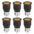 6-pack Svart E12 till E14 Ljuskälla Adapter Konverterare - Bra