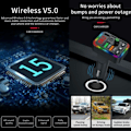 Miniatyrbild 3 av 5: XJ-Bluetooth FM-sändare Billaddare USB-C RGB