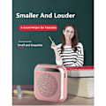 Miniatyrbilde 2 av 5: Bærbar stemmeforsterker med kablet mikrofon, headset, oppladbar høyttaler (svart)