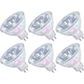 MR16 Halogen Bulbs 50W 12V GU5.3 Spotlights for Ceiling Lighting Dimmable, 36 Degree Angle, 3000K Warm White, 2-Pin Base, 6-Pack