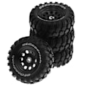 Miniatyrbilde 1 av 5: XJ-4 stk 93mm Metall 1.9inch Beadlock Felg Gummidekk Sett For 1/10 Rc Crawler Bil, 10 Hull 12mm A