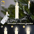 Miniatyrbilde 3 av 3: 40 stk LED-julelys, Trådløse Hvite Varme Julelys, Med Fjernkontroll Og Batterier, Dimbar LED-Lys, IP44, For Jul Walkbee