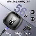 Pikkukuva 3 / 4: XJ-Bluetooth 5.3 Langattomat kuulokkeet 4 ENC-mikrofonilla, 56H Kuulokkeet korvassa Melua vaimentava Syvä basso, IP7 Vedenkestävä LED-näyttö