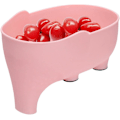 Miniatyrbilde 2 av 5: XJ-Elefant vask sil, kjøkkenvask sil, vask avløpskurv, oppbevaringsavløpskurv, egnet for grønnsaker og frukt, rosa