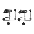2 Set Motorcykel 5.0 Bluetooth Hjälm Intercom Universal Pairing Hörlurar Headset Med Cnc Brusreducering Bt22