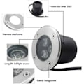 Pikkukuva 3 / 4: 4 kpl Upotettava LED-spottivalaisin ulkokäyttöön 4 kpl 3W IP65 Pyöreä 270 Lumen 3000K Terassille Puutarhaan Polulle 220V