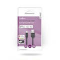Pikkukuva 4 / 4: XJ-Lightning Kaapeli | USB 2.0 | Apple Lightning, 8-nastainen | USB-A Uros | 480 Mbps | Nikkelipinnoitettu | 1.00 m | Pyöreä | PVC | Musta | Laatikko