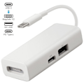 Miniatyrbild 1 av 5: USB-C Magsafe Adapter 3 i 1 Typ-C till Magsafe 1/2 Konverteringsadapter för Laptops Smartphones Vit