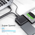 Pikkukuva 5 / 5: XJ-SATA - USB 3.0 IDE SATA -sovitin USB3.0 USB2.0 SATA -kaapeli 2,5 3,5 kiintolevylle HDD SSD USB IDE SATA EU-pistoke