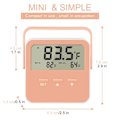 Miniatyrbillede 2 af 5: Frysalarm 2 stk Digitalt Køleskabstermometer Alarm Frysalarm Termometer Alarm Høj Lav Temperatur Alarm Ekstra Sensor (FMY)