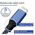 Miniatyrbilde 2 av 4: 5-pakning nylon iPhone-lader Lightning-kabel Hurtig Ch