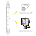 Miniatyrbilde 3 av 5: 5 stk R7s Halogenpærer 118mm, 1000w 230v, R7s Halogenpærefester 118mm, R7s Halogenpærer Justerbare Halogenpærefester