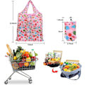 Miniatyrbillede 2 af 5: XJ-Shoppingposer Genanvendelige shoppingposer 10 stk. sammenfoldelige i taske Frokostposer Forstyle Tilfældig