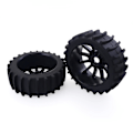 Miniatyrbillede 3 af 5: XJ-4 stk. 1/8 Rc Off Road Buggy Sne Sand Paddle Dæk Dæk Hjul Til Hpi Baja, sort