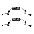 Miniatyrbillede 1 af 5: 2x 9-24v 3a 72w AC/DC-adapter Skiftende Strømforsyning Reguleret Strømforsyningsadapter Display EU-stik Høj Kvalitet