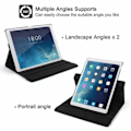Miniatyrbilde 5 av 5: XJ-iPad Pro 1/2 12,9″ 360° Smart Skall Fodral Case PU-Lær Svart
