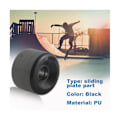 Miniatyrbillede 3 af 5: XJ-4 stk. skateboardhjul elastisk PU slidstærk fleksibel holdbar 65x45 PU skateboardhjul sports sort